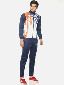 Chándales de Algodón y Poliéster para Hombre, Uniforme de Entrenamiento con Sublimación, Estampado en Blanco y Azul Marino - Product Image 2