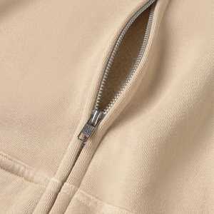 Sweat-shirts à fermeture éclair pour hommes de qualité supérieure, 100% coton molletonné, écologiques, logo personnalisé, impression numérique, broderie, streetwear élégant - Product Image 2
