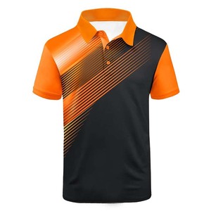 Impression par sublimation OEM sur mesure de haute qualité pour hommes, chemises 100% coton jersey uni, business, séchage rapide, manches courtes - Product Image 1