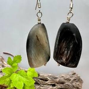 Pendientes de Cuerno de Búfalo Natural Orgánico Ligero Hechos a Mano para Mujer, Joyería de Araña Pulida de Moda para Chicas - Product Image 1