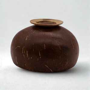 ชามแป้งไม้มะม่วงสีน้ำตาลเข้มแบบโบราณช้อนตักข้าวแบบแบนทำจากมะพร้าวใช้จากผู้ส่งออกอินเดีย - Product Image 2