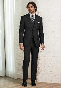 Costume trois pièces pour hommes, costume d'affaires décontracté de coupe régulière, costume de mariage formel pour hommes. - Product Image 4