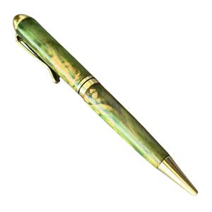 Stylo à bille en bois stabilisé fait main de luxe de qualité supérieure Largeur d'écriture de 0,7 mm Cadeau d'affaires Mariage Collection Aquamarine - Product Image 5