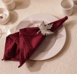 Lot de 4 ronds de serviette modernes en métal doré décorations en gros pour porte-serviettes de table pour fête et mariage - Product Image 2