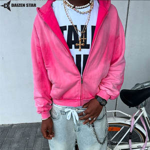 เสื้อฮู้ดซิปผู้ชาย สีพื้น ผ้าฝ้ายฟลีซ 100% ทรงปกติ ใส่สบายสำหรับฤดูหนาว แบบเรียบง่าย ย้อมสีธรรมดา บริการ OEM น้ำหนัก 300 กรัม - Product Image 2