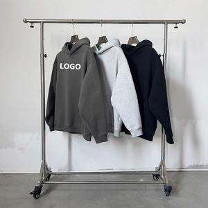 Vente en gros OEM Custom Heavy Duty Sweat à capuche Épaules tombantes Style décontracté Hommes Pull à capuche Coton Bulle Imprimer Fleece Hoodie - Product Image 5