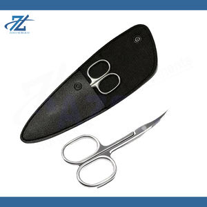 กรรไกรตัดหนังกำพร้าใบมีดโค้งสแตนเลสคุณภาพพรีเมียม พร้อมซองหนัง สำหรับดูแลเล็บ กำจัดหนังกำพร้าอย่างแม่นยำ ใช้สำหรับทำเล็บ - Product Image 3