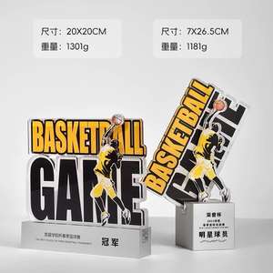 Trofeo de reconocimiento deportivo acrílico a medida Premio grabado personalizado por logros sobresalientes en atletismo - Product Image 4