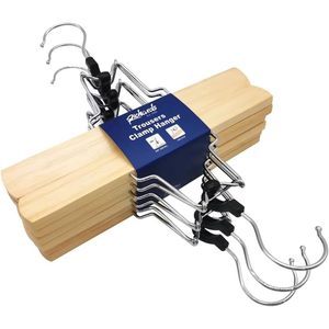 Set di 6 Appendiabiti con Morsetto in Acciaio Inox Salvaspazio per Armadio, per Gonne e Vestiti - Product Image 2