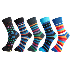 Chaussettes longues en bambou pour hommes, accessoire coloré, amusant, décontracté, de haute qualité, très doux, antibactérien, grande taille, à porter pour l'extérieur, pièces - Product Image 1