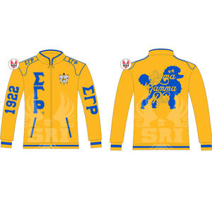 Chaqueta de carreras para mujer bordada Sigma Gamma Rho Sorority, chaqueta de carreras bordada personalizable para mujer - Product Image 1