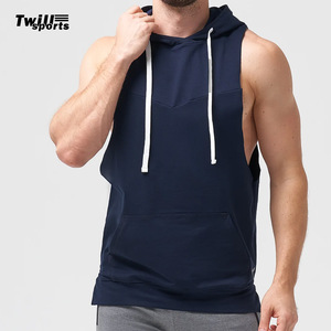 Haut de sport sans manches zippé en coton à séchage rapide pour homme, idéal pour la course et la gym - Product Image 3
