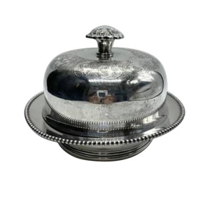 Mariages et fête d'anniversaire célébration gâteau en métal support magnifique look nickelé finition gâteau support avec couvercle en dôme - Product Image 1