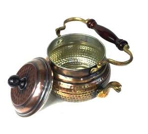 Turkish Copper OXIDE <b>Coffee</b> <b>Set</b> Traditional Luxury Italian Antique Look Royal Metal <b>Tea</b> Pot for Hotels OXIDE Color - Product Image 5