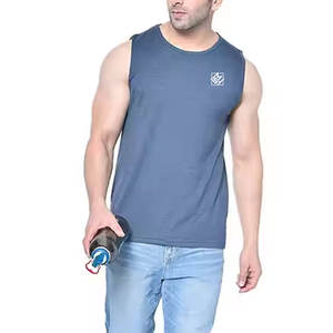 เสื้อกล้ามผ้าฝ้าย100% ที่กำหนดเองสำหรับผู้ชายเสื้อกล้ามสำหรับยิมพร้อมพิมพ์ลายปักออกแบบได้ตามต้องการสำหรับผู้ชายเสื้อผ้ายิม - Product Image 5