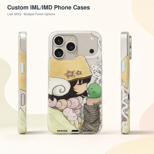 High Gloss IML Pattern TPU+PC Cartoon Design Phone Case for 18 Series Scratch Resistant Shockproof Anti-Fingerprint Lens
