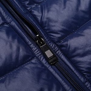 Men's Blue Stand Collar Puffer <b>Jacket</b> Zipper Closure Windproof Casual Winter Coat Solid Color Polyester Slim Fit Regular 2026 - Product Image 6