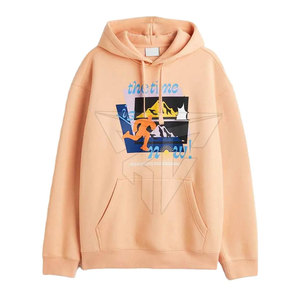 Sudadera con capucha larga informal sólida de invierno de moda superior 100% algodón poliéster OEM DTG estampado de alta calidad con bolsillo 6XL liso teñido - Product Image 1