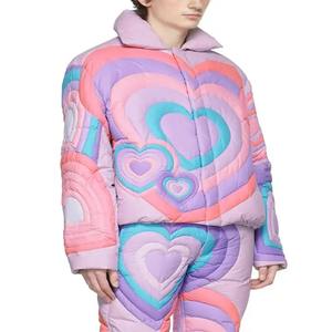 Veste d'hiver matelassée surdimensionnée pour homme de qualité supérieure, fermeture éclair, impression de logo personnalisée, doublure matelassée douce, matériau en toile - Product Image 5