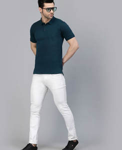 Polos de algodón al por mayor para hombre, Camiseta 100% de algodón con logotipo personalizado de talla grande para hombre, polos lisos con etiqueta privada estampados, polos de algodón en blanco - Product Image 1