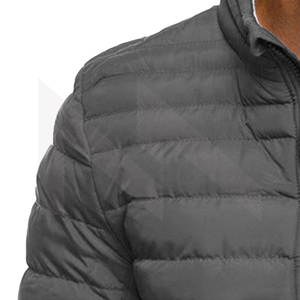 Veste matelassée en toile de haute qualité pour homme avec col montant |   Vêtements décontractés d'extérieur imperméables, respirants et à séchage rapide, options personnalisables - Product Image 3