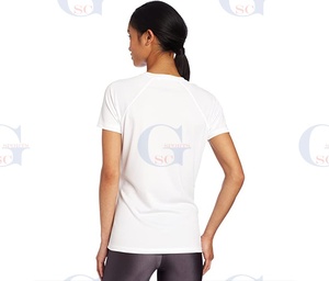 Women's Attractive Color Short Sleeve Rash Guards Factory Prices Custom <b>Pattern</b> 3D Sublimation Printing on Fabric - Product Image 4