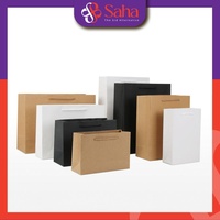 Bolsas de Papel Kraft Reciclado Biodegradable de Lujo OEM, con Ventanas Cuadradas, Impresión Offset, Color/Logotipo Personalizado, Tamaño Personalizable