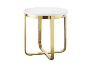 Diseño moderno 2 piezas oro hierro redondo mármol superior decorativo ecológico mesa de centro venta al por mayor muebles de sala de estar - Product Image 5