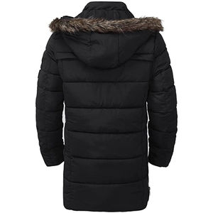 Veste parka d'hiver confortable pour homme avec col montant, imperméable et écologique, en polyester/nylon, veste parka décontractée - Product Image 2