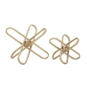 Escultura de Arte Pop Única de Primera Calidad, Tallada a Mano en Aluminio Natural Dorado, Adorno Artesanal de Lujo Duradero para Bodas - Product Image 6