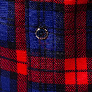 Último diseño Unisex manga larga logotipo personalizado cuadros hombres franela camisas algodón Spandex venta al por mayor hombres camisa Streetwear - Product Image 4