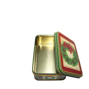 Safety Certified Food Grade Rectangular Tinplate Can Gold Inner Paint for <b>Chocolate</b> Candy Cookie Storage Customizable Surface - Product Image 2