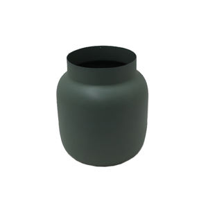 Vaisselle Vase à fleurs décoratif en fer pour la décoration de la maison et du mariage Vase en métal Couleur gris foncé Fait à la main en vrac - Product Image 1