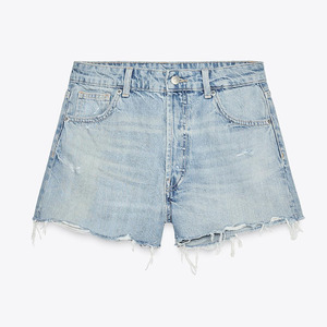 Bermuda taille moyenne de haute qualité pour femmes Style décontracté été Mini Denim avec ourlet brut Techniques lavées quantité minimale de commande bas vente en gros - Product Image 4
