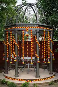 Cadena de caléndula al por mayor, decoración colgante de pared, decoración de pared, telón de fondo de escenario, decoración de caléndula, decoración del hogar y del jardín - Product Image 3