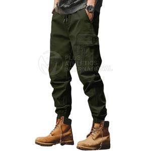 Pantalones de calle para hombre con diseño de retazos y ajuste relajado para diario, pantalones de calle de moda para hombre - Product Image 1