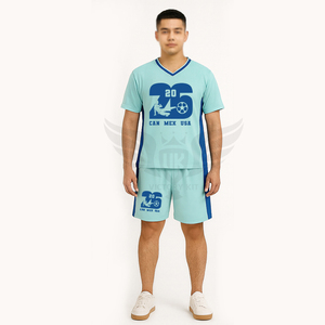 Ensemble de maillot et short de football personnalisé, dernier uniforme d'équipe sportive en sublimation, kit d'entraînement respirant - Product Image 2