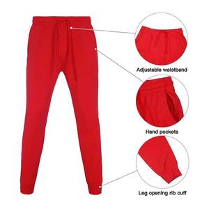 Survêtements décontractés pour hommes pantalons de survêtement à manches longues rouge 100% coton polaire vêtements de sport vêtements de sport Gym utilisation-personnalisé grande taille hiver - Product Image 2