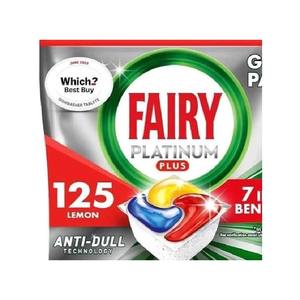 Fairy Platinum Plus completa limón 125ct - Product Image 3