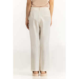 Pantalones de Crepé Transpirables Antiarrugas de Cintura Alta y Media, Corte Recto, Cierre Elástico, Decoraciones, Talla XL, WM-TRC-SS26-601 - Product Image 1