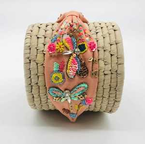 Butterfly Hand Embroidered <b>Headbands</b> With Soft Cushioned Fitting Easy to Wear All Hand <b>Beaded</b> - Product Image 1