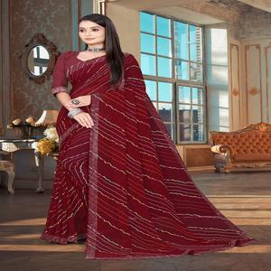 Saree en tissu de meilleure qualité Saree imprimé fantaisie au design floral moderne Saree Sari exclusif en apesanteur - Product Image 1