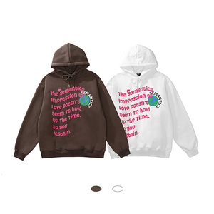 Jersey en blanco de gran tamaño de Material de algodón holgado para hombre, diseño de jersey con logotipo personalizado, Sudadera con capucha estampada para hombre - Product Image 2