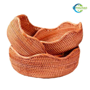 Cesta/Bandeja Rectangular de Mimbre Resistente, Tejida a Mano para Uso Versátil, Decoración del Hogar, Artesanía de Vietnam - Product Image 2