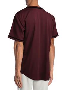 เสื้อกีฬาเบสบอลคอวีระบายอากาศได้ดีปรับแต่งได้ - Product Image 4