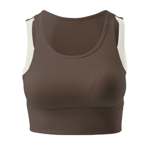 Soutien-gorge de sport de course à haute intensité pour femmes Séchage rapide Écologique Stretch dans les quatre sens Vente en gros Logo personnalisable Évacuation de la transpiration - Product Image 1