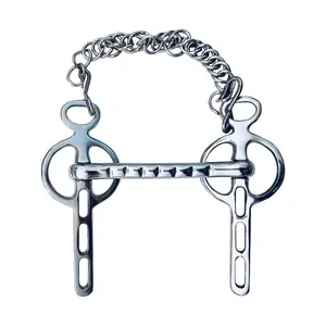 High Quality Pelham Bits Stainless Steel With Chain English Horse Bits Mullen Mouth Pelham Bit Supplier Wholesale Price