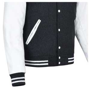 Veste universitaire en polaire de coton rouge de haute qualité pour hommes grande taille Bomber Letterman College Jacket avec décoration de bouton pour l'hiver - Product Image 5