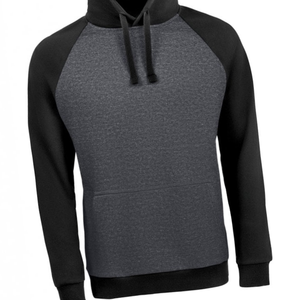 Sweat à capuche bicolore noir et gris pour hommes et femmes et sweat-shirt en polaire unisexe pull à capuche avec logo personnalisé OEM Streetwear - Product Image 4