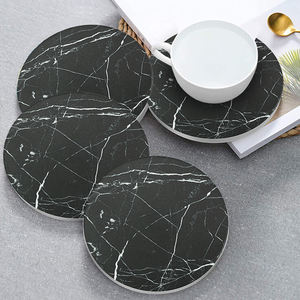 Handmade Wholesale Decorative Natural White black <b>Marble</b> <b>coasters</b> white <b>coaster</b> and black white <b>coaster</b> hexagon <b>coasters</b> - Product Image 3